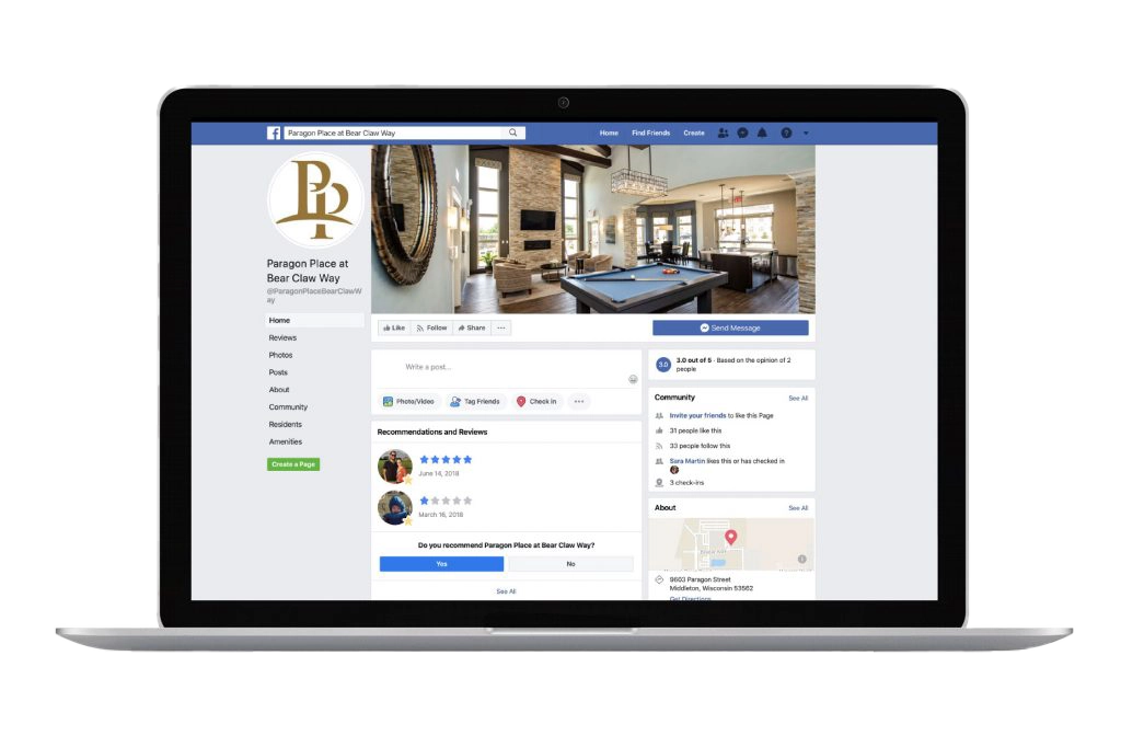 UFG Facebook profile on laptop screen