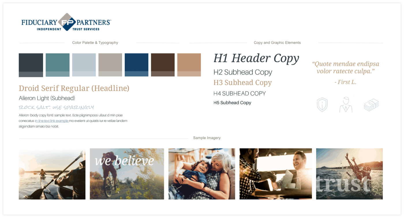 Fiduciary Partners brand moodboard