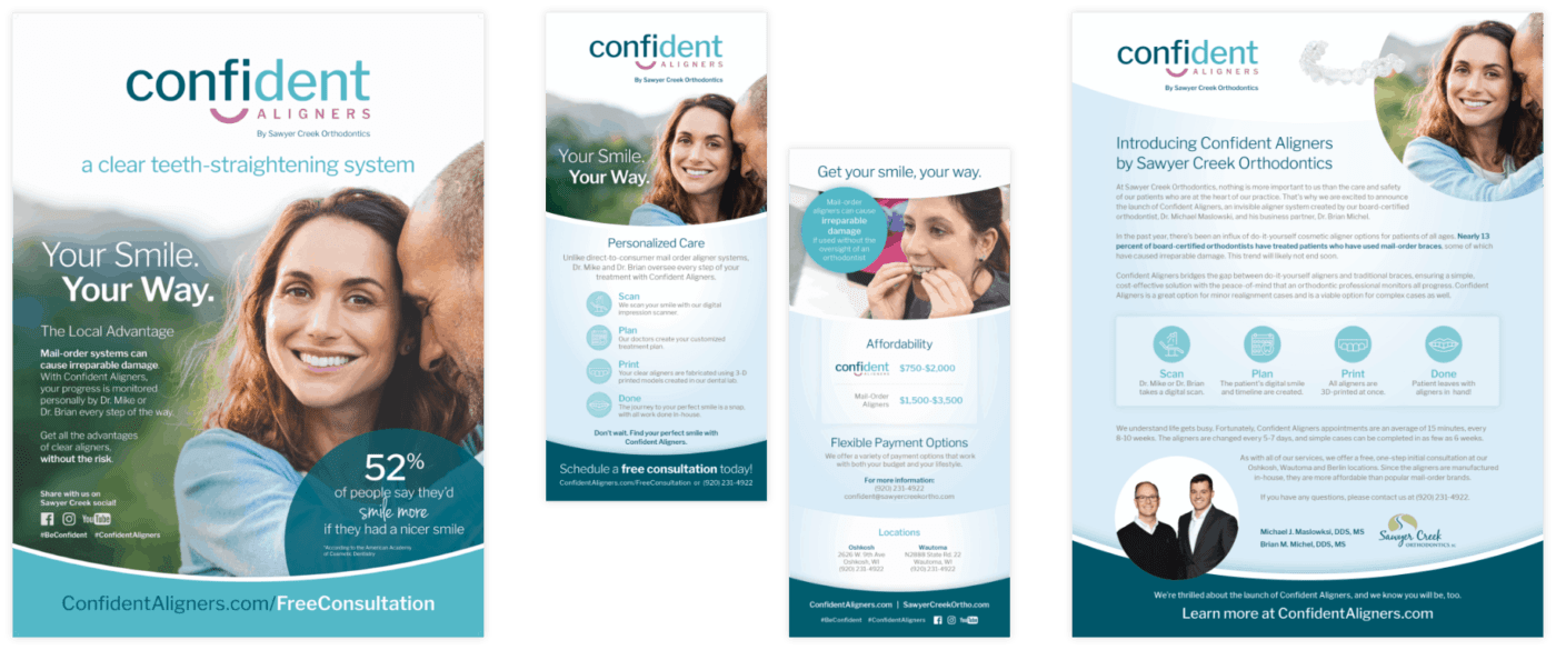 Confident Aligners marketing collateral