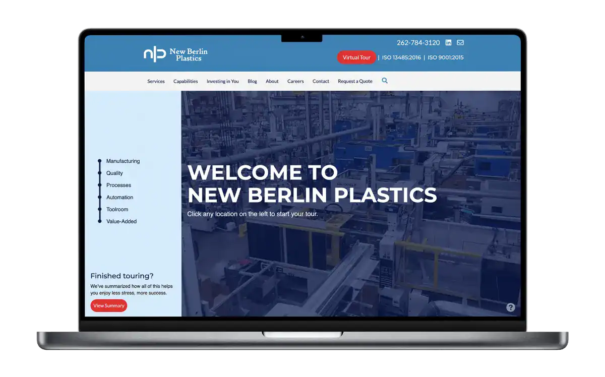 New Berlin Plastics Virtual Tour 2026 Communicator Award of Distinction