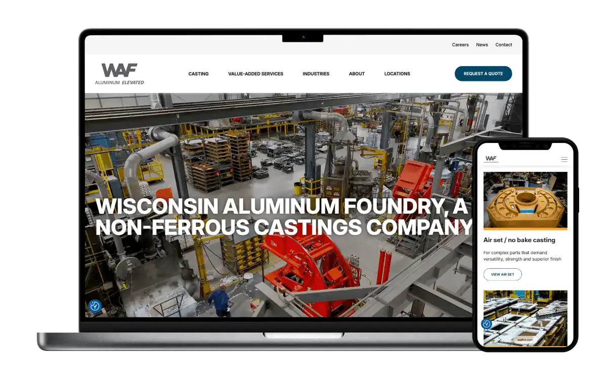 Wisconsin Aluminum Foundry Website 2026 Communicator Award of Distinction